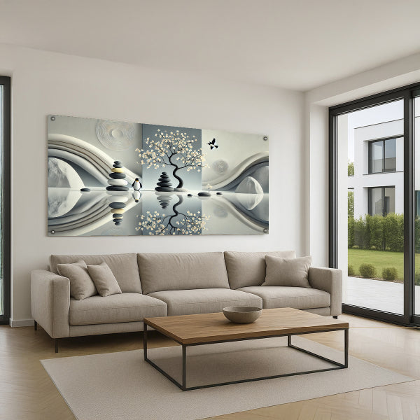 תמונת זכוכית עץ השלום בזן