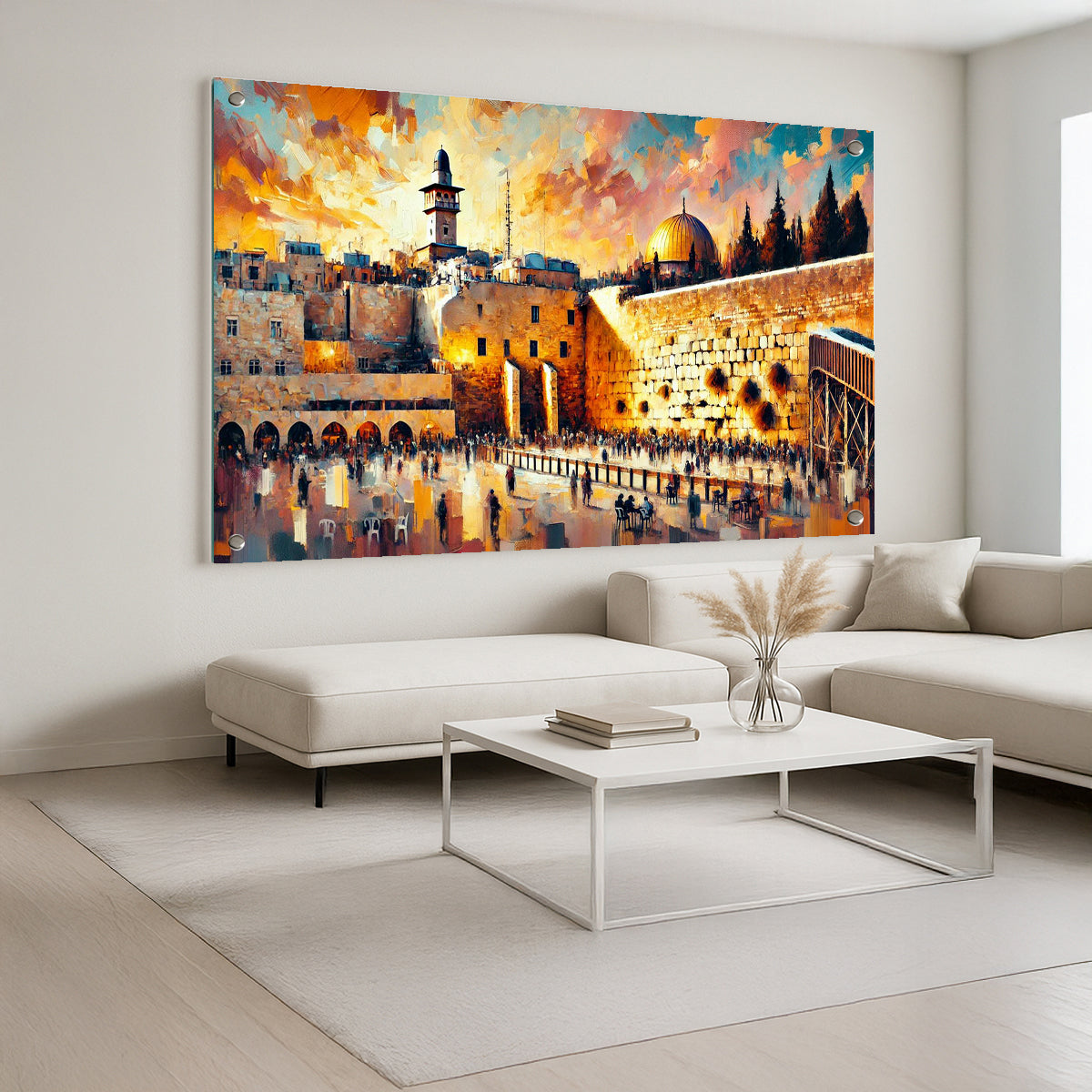 הכותל המערבי בשקיעה – תמונות זכוכית