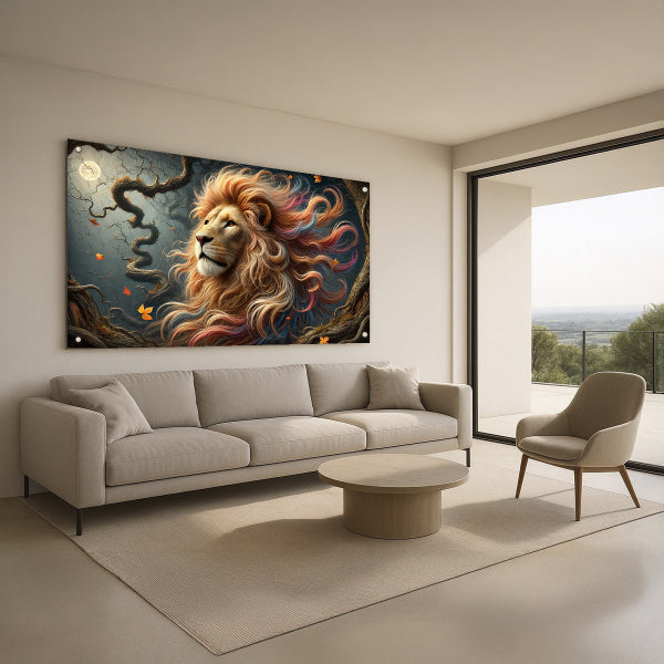 האריה בליל הירח - תמונת נוי יוקרתית