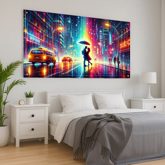 זוג מתחת למטרייה ברחוב ניאוני – תמונות לבית