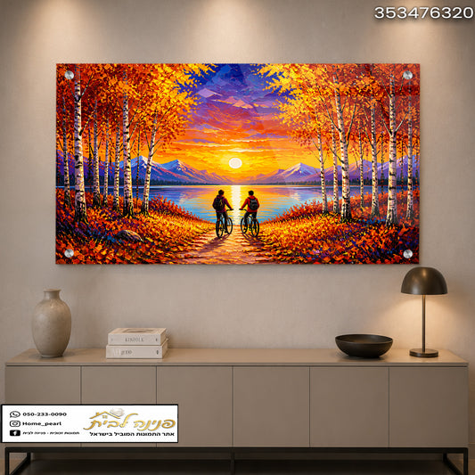 תמונת נוף מרהיבה בסלון מודרני