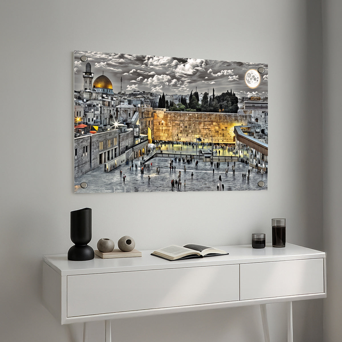 הכותל המערבי באור ירח – תמונות זכוכית