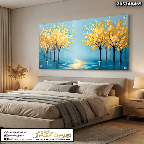 תמונות של עצים על זכוכית