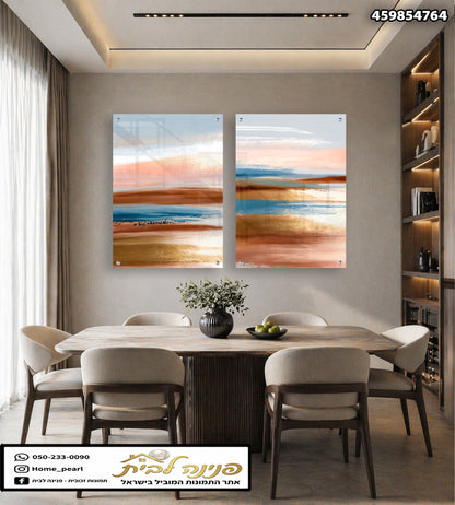 תמונה של עבודות אמנות אבסטרקטיות לה decor בבית - תמונות זכוכית - צבעים בהירים וכהים