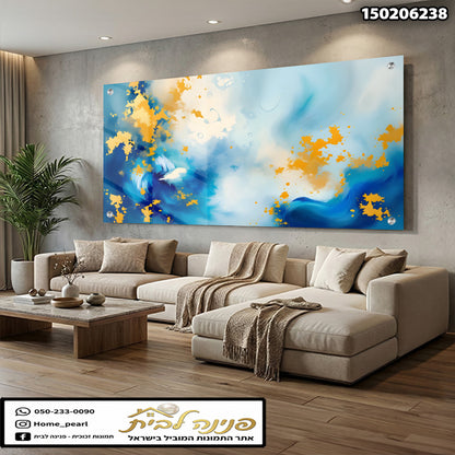 תמונה שAbstractArt לבית - תמונות לבית - גוונים של כחול וכתום