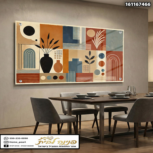 תמונה אבסטרקטית על הקיר - תמונות נוי - צבעים משתנים