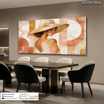 תמונה של אישה עם כובע - תמונות נוי - גוונים חמים