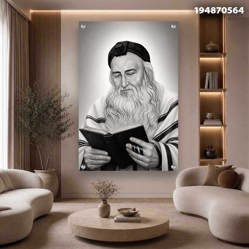 תמונה של אדם עם ספר בקסבה - תמונות קיר - שחור לבן