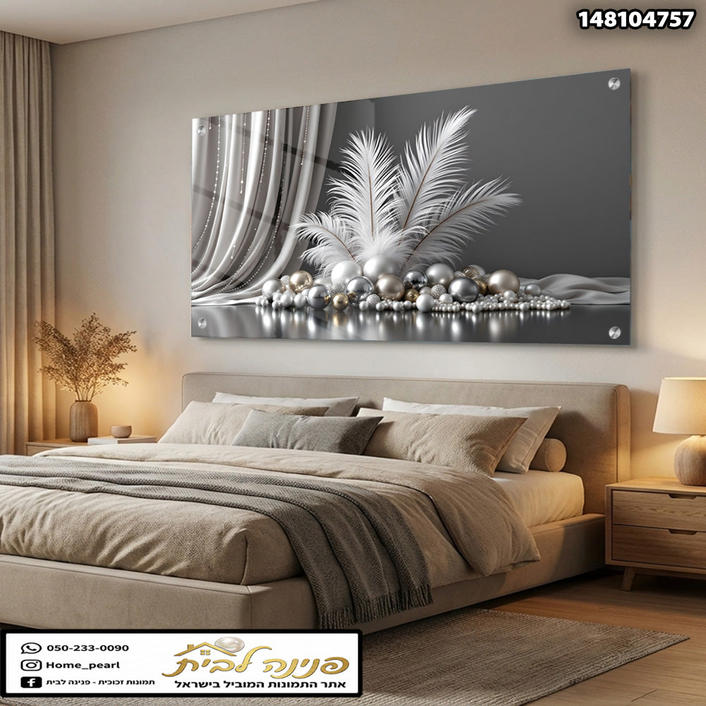 תמונה דקורטיבית לסלון - תמונות לבית - צבעים אפור ולבן