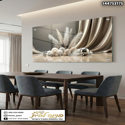 תמונה של עיצוב אלגנטי עם צמחייה דקורטיבית - תמונות לבית - צבעים חומים ולבנים