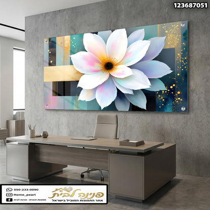 תמונה של פר flower בלבול צבעים - תמונות קיר - צבעים כחול, ורוד ולבן