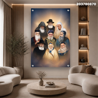 תמונה קבוצתית באומנות זכוכית - תמונות נוי - גווני חום
