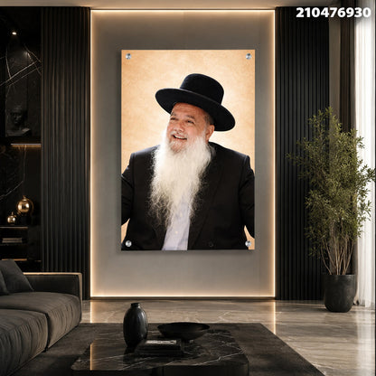 תמונה של אדם מחייך על קיר - תמונות לבית - גוונים בהירים