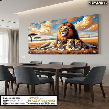 תמונה של ליאון עם גוריו - תמונות נוי - צבעים חומים וכתומים