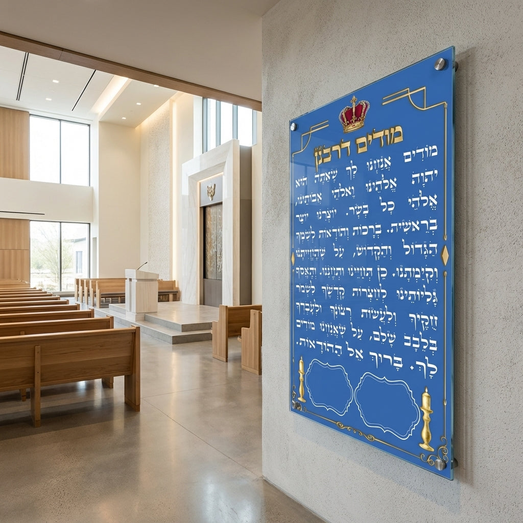 מודים דרבנן כחול וזהב יוקרתי