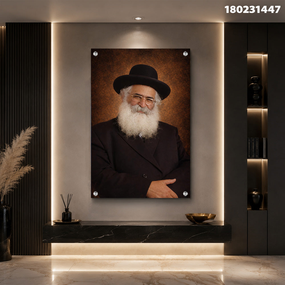 תמונה של פורטרט על קיר - תמונות קיר - צבעים חום ושחור