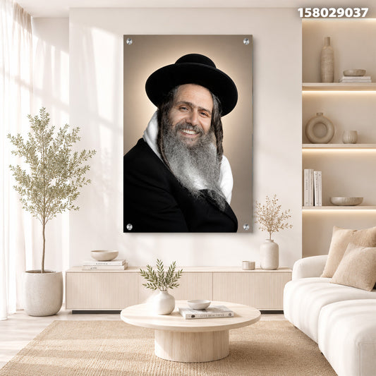 דיוקן של אדם עם כובע שחור - תמונות נוי - צבעים חמים