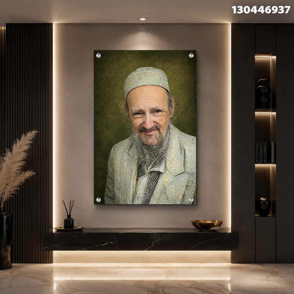 תמונה של פורטרט קלאסי לקישוט בבית - תמונות נוי - צבעים ירוקים וקרמים