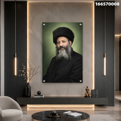 דיוקן בסלון - תמונות נוי - צבעים ירוק ושחור