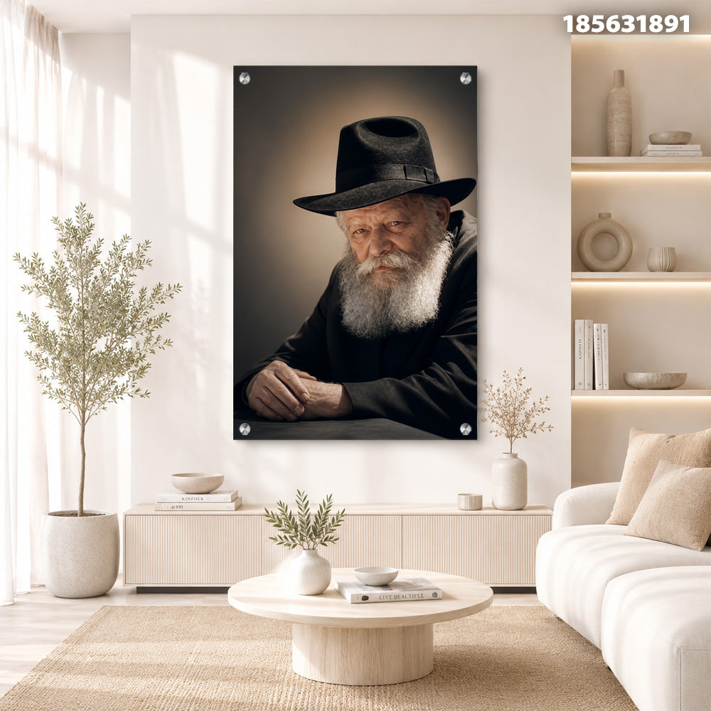 תמונה של דיוקן על קיר - תמונות נוי - גווני שחור ולבן