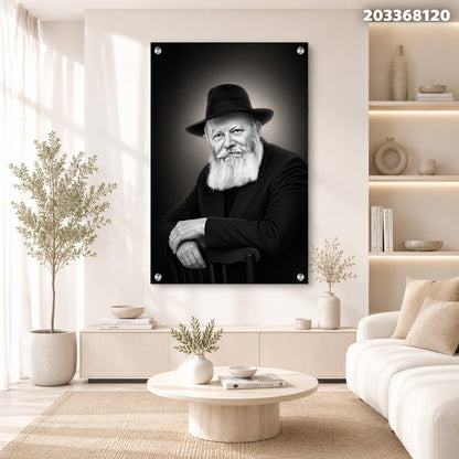 תמונה של לוח זכוכית עם פורטרט בגוון שחור ולבן - תמונות נוי - צבעים בשחור ולבן