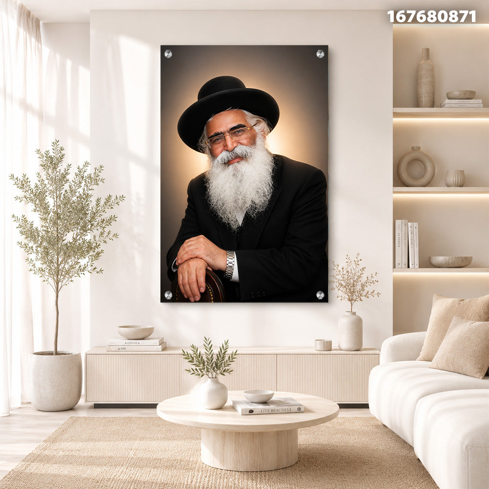 דיוקן על קיר - תמונות נוי - צבעים שחור ולבן
