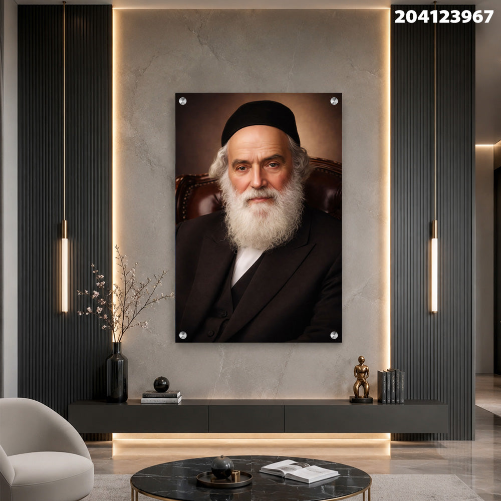 דיוקן על קיר - תמונות לזלון - צבעים כחול ואפור