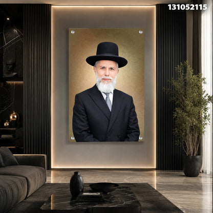 תמונה של אדם במעיל שחור עם כובע - תמונות נוי - צבעים חומים