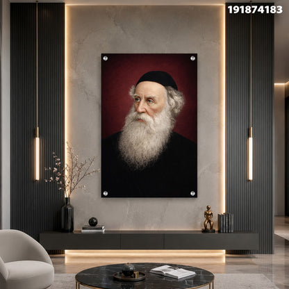 דיוקן על זכוכית - תמונות נוי - אדום ושחור