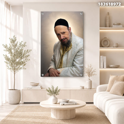 תמונה של פורטרט על זכוכית - תמונות נוי - צבעים לבן וחום