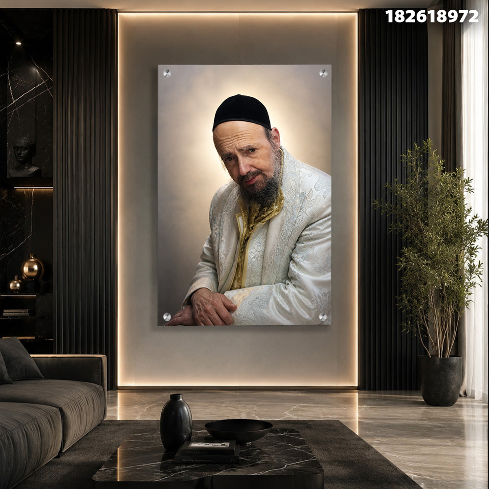 דיוקן על קיר - תמונות נוי - לבן