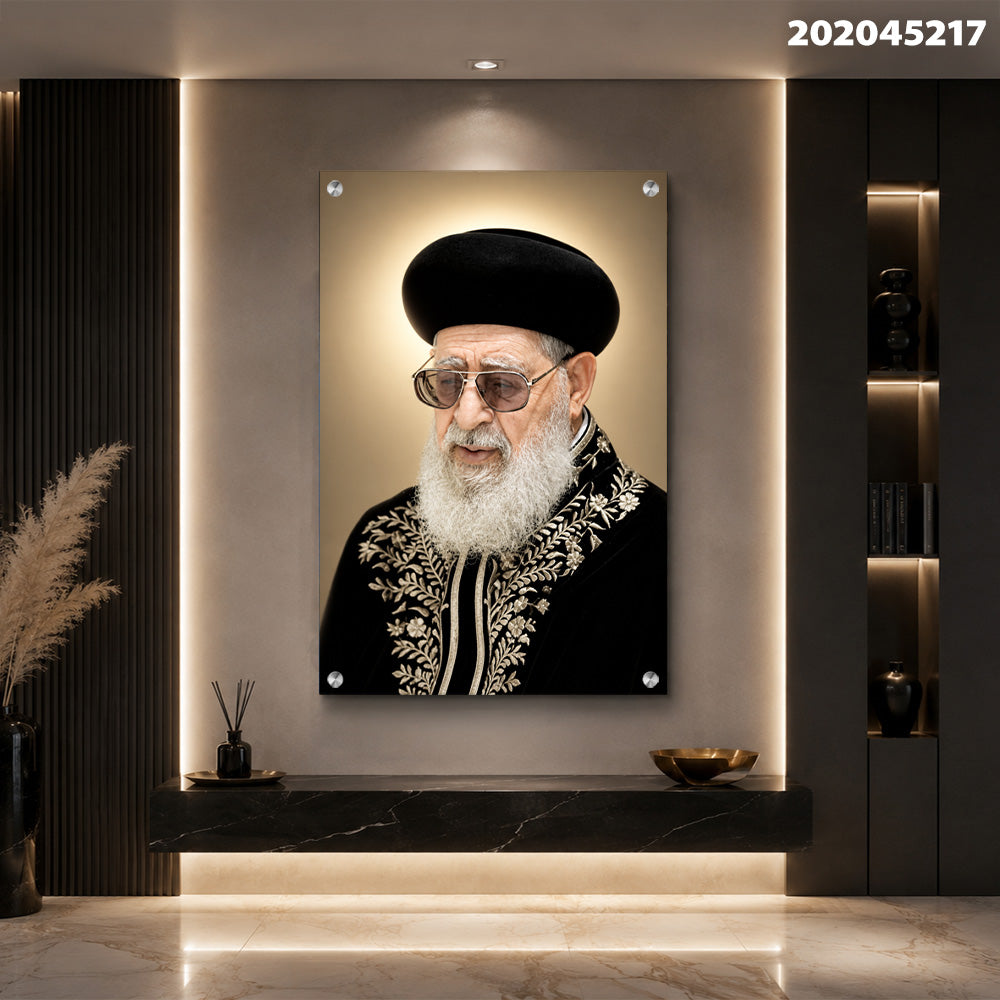 דיוקן על קיר - תמונות זכוכית - צבעים חומים וכהים