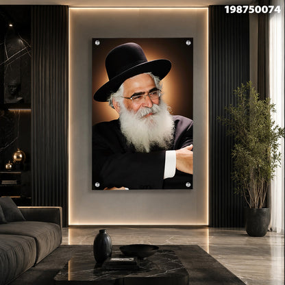 תמונה של אדם עם זקן ולבוש שחור - תמונות לסלון - צבעים חום ושחור