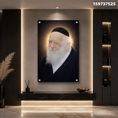 פורטרט עם דמות מחייכת על קיר - תמונות לבית - צבעים בשחור ולבן
