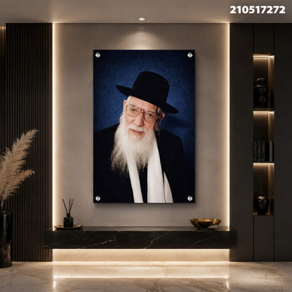 דיוקן של אדם עם כובע שחור - תמונות נוי - כחול