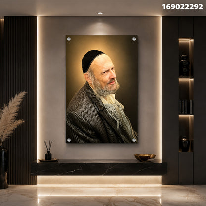 דיוקן על קיר - תמונות זכוכית - צבעים חומים