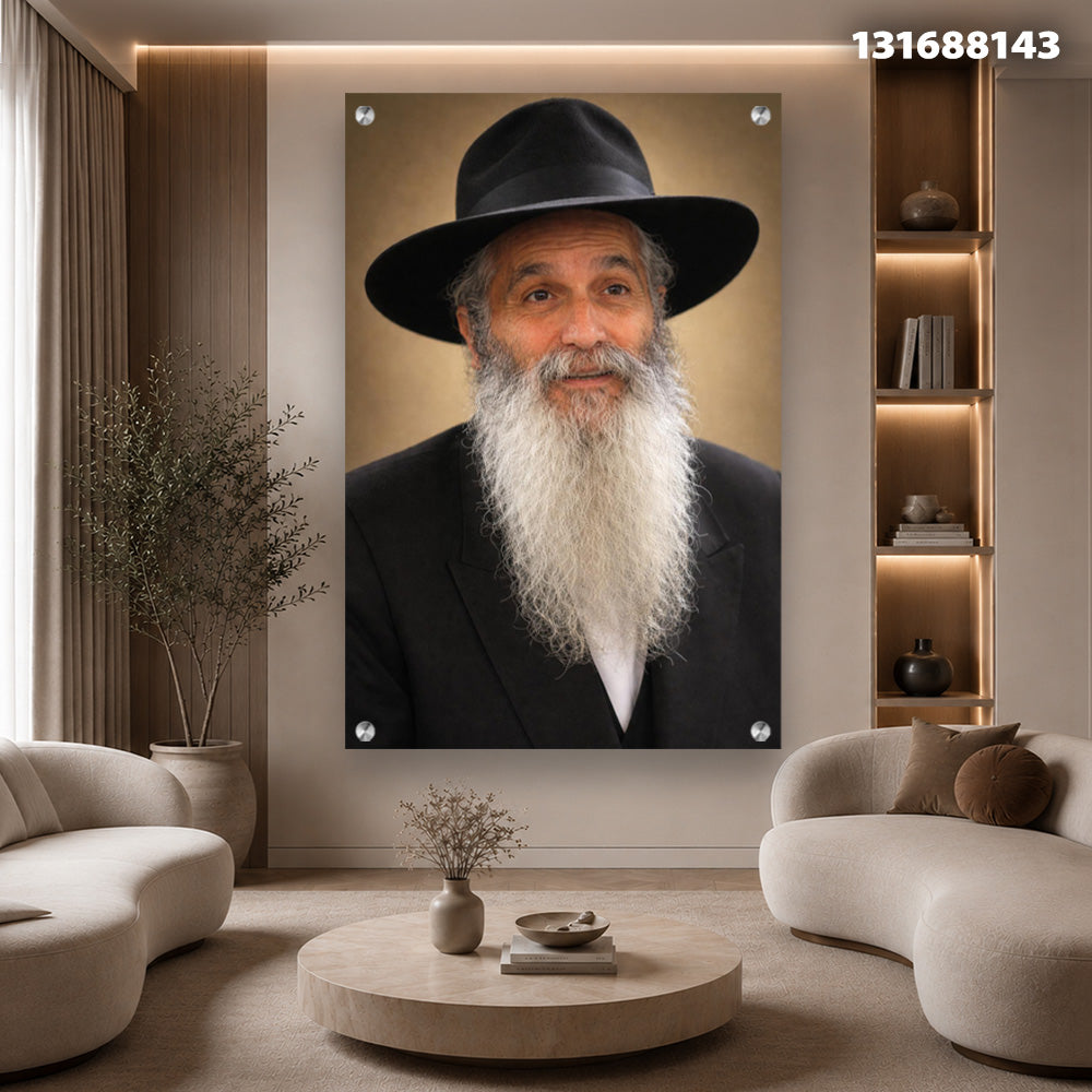 דיוקן על קיר - תמונות זכוכית - צבעים חום