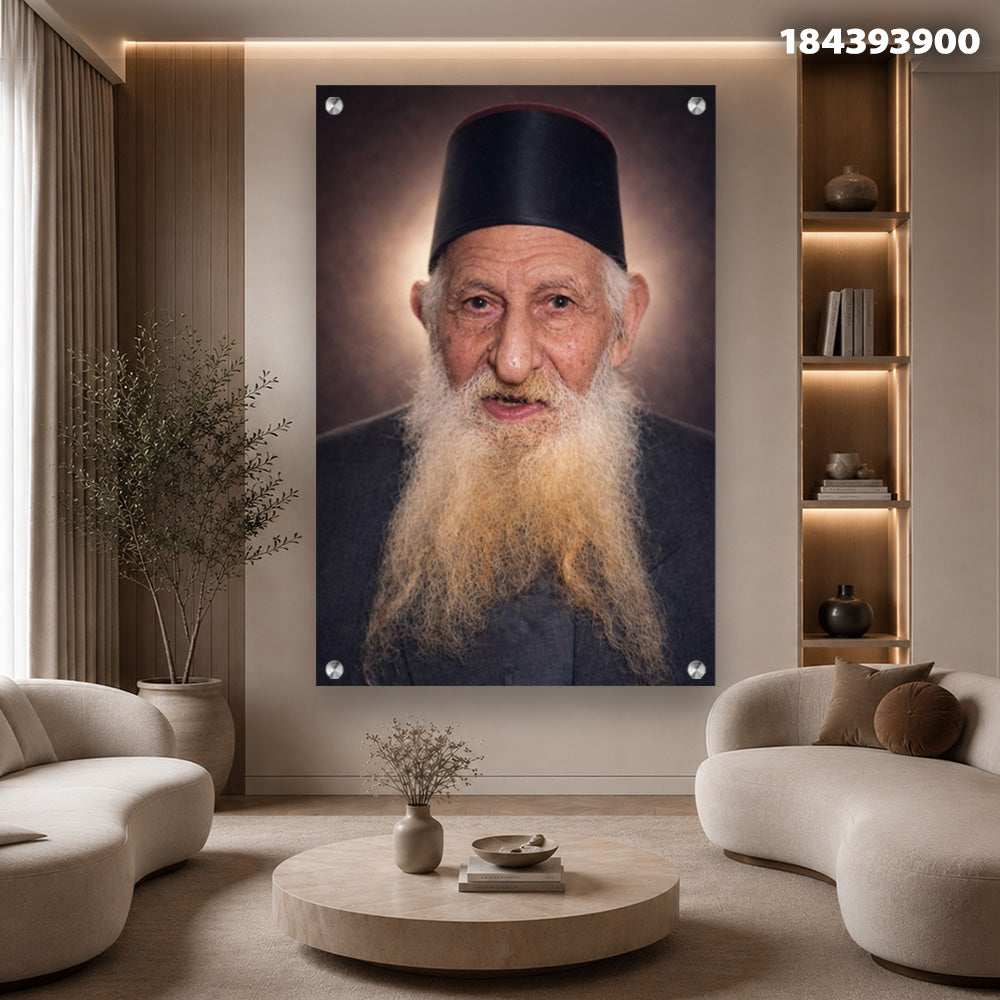 דיוקן על קיר - תמונות זכוכית - צבעים חומים