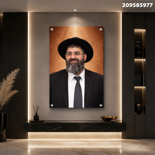 דיוקן על קיר - תמונות זכוכית - צבע חום