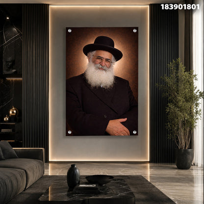 תמונה של פורטרט על קיר - תמונות זכוכית - צבעים חום
