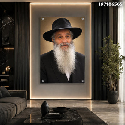 תמונה של פורטרט על הקיר - תמונות זכוכית - צבעים חום