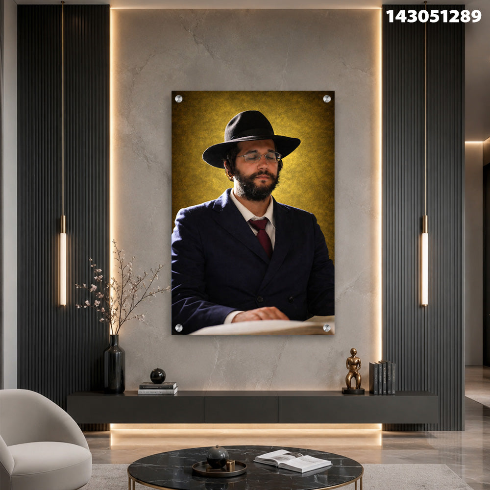 תמונות זכוכית -הינוקא רבי שלמה בארי תמונות זכוכית לסלון תמונות לבית תמונות קיר הדפסה על זכוכית