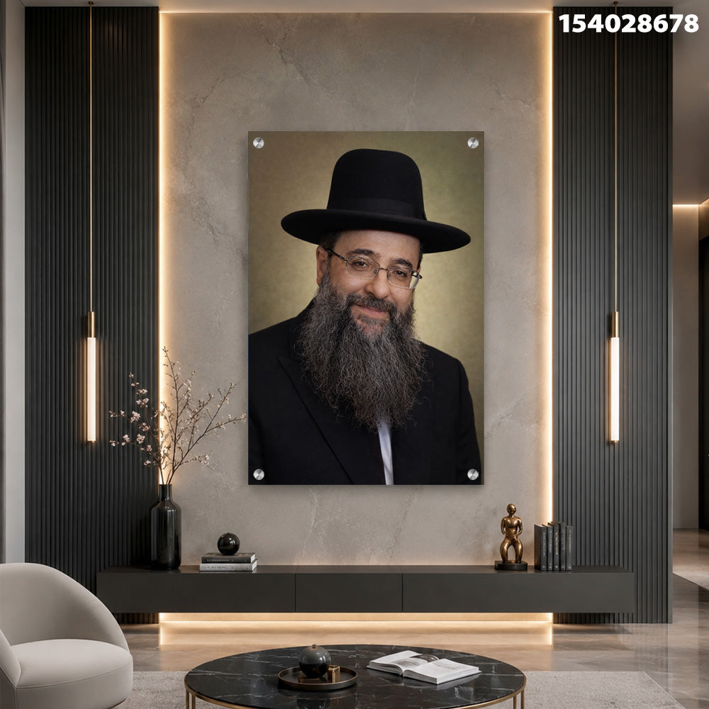 דיוקן של אדם בחלל מודרני - תמונות נוי - צבעים כהים ובהירים
