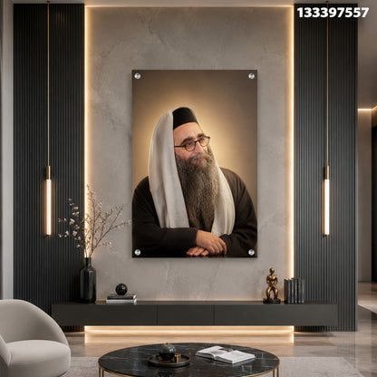 דיוקן של אדם בחלל מודרני - תמונות לסלון - חום