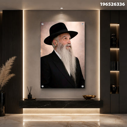 דיוקן על קיר - תמונות נוי - חום ושחור