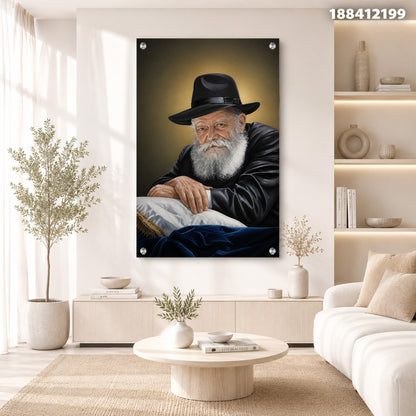 דיוקן של אדם צעיר עם זקן - תמונות נוי - צבעים שחור, אפור ולבן