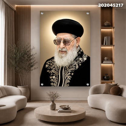 דיוקן על הקיר בסלון - תמונות קיר - שחור וחום