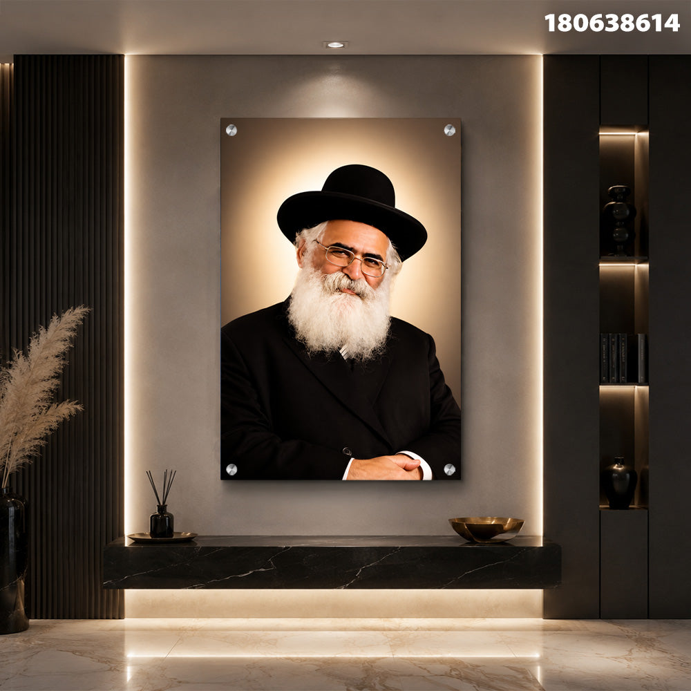 תמונה של אדם עם זקן ולבוש שחור - תמונות קיר - צבעים שחור ולבן