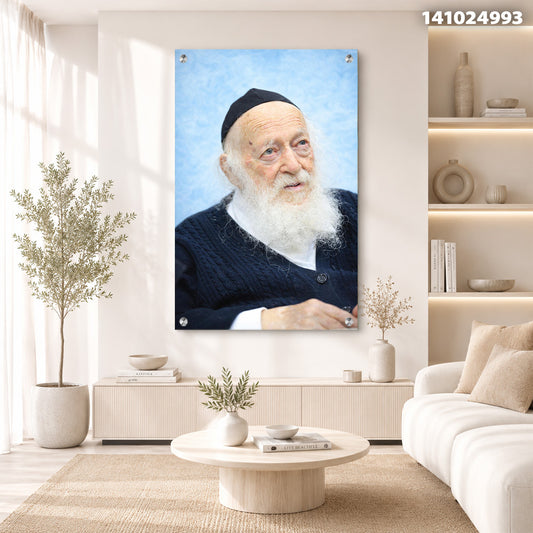 דיוקן של אדם מבוגר - תמונות למשרד - צבעים בתמונה כוללים כחול ולבן