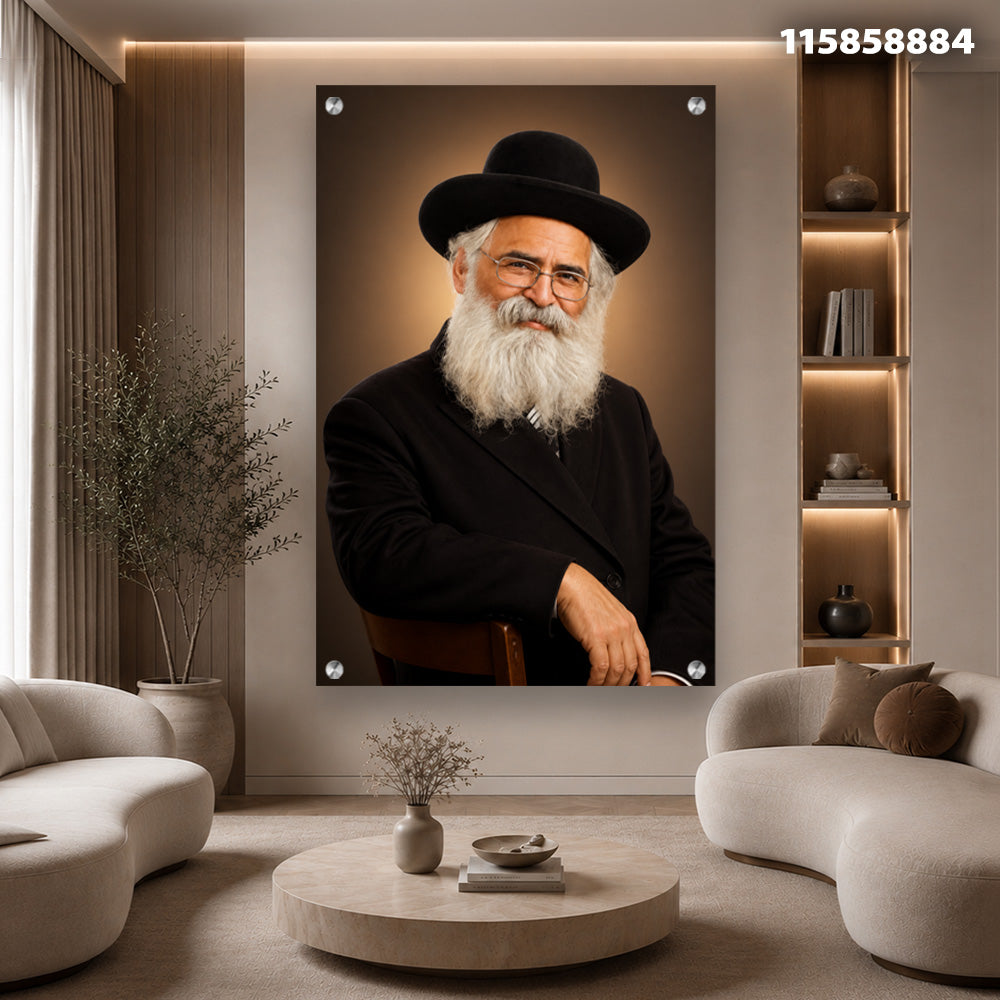 תמונה של דיוקן על קיר בסלון - תמונות לבית - צבעים חום ואפור